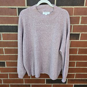 Popsugar Womens XXL Dusty Pink Heathered Sweater Long Sleeve Mock Neck
